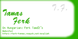 tamas ferk business card